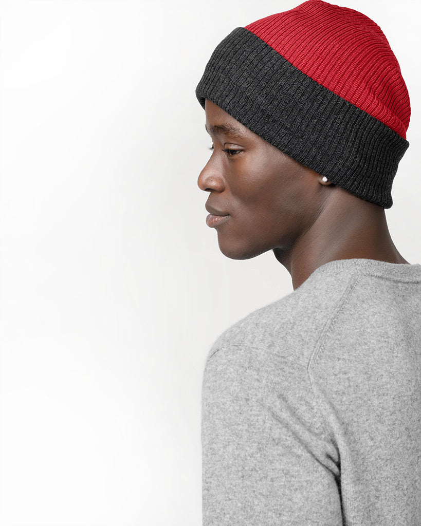 Men's Wool Rib Reversible Hat
