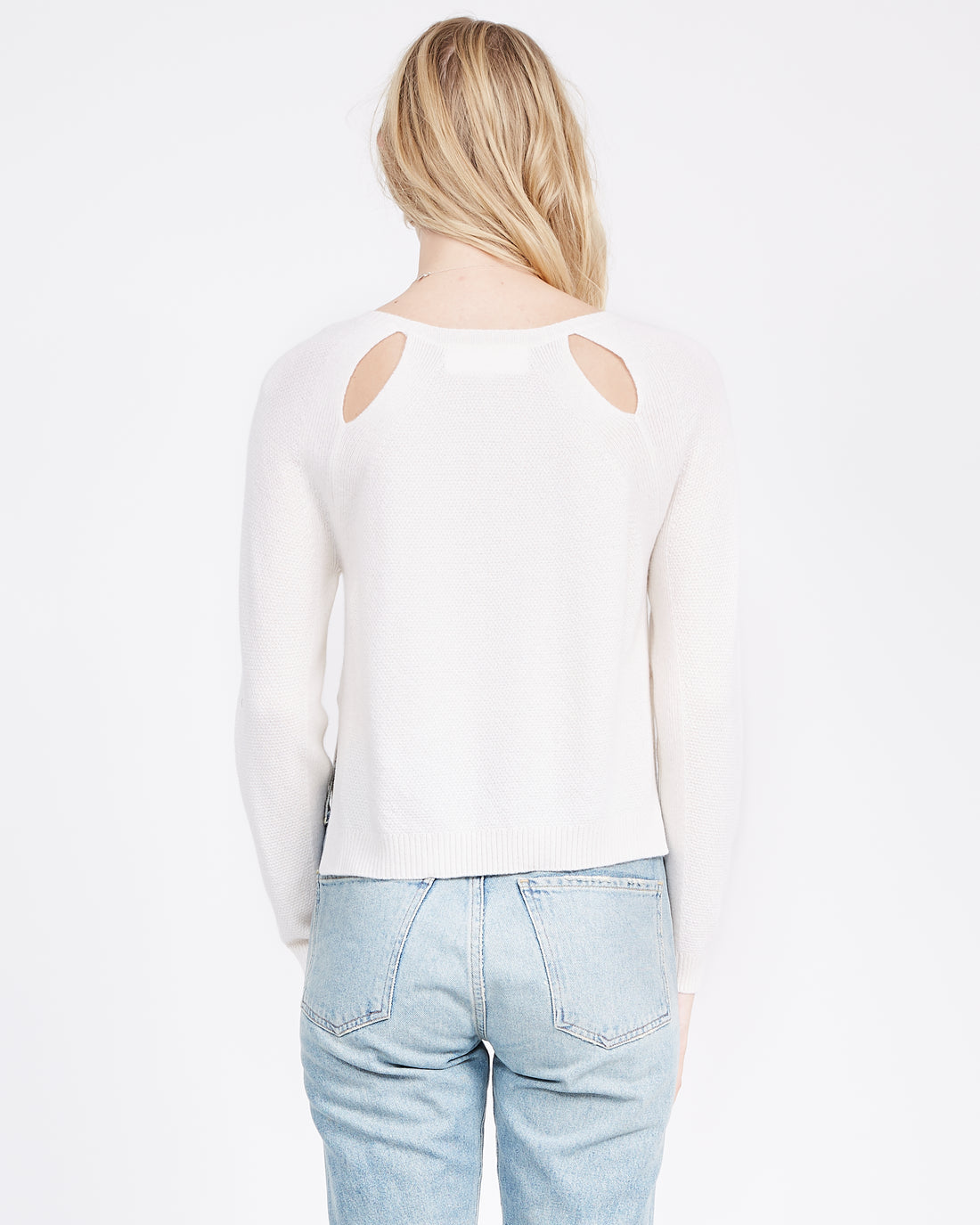 Amy Cut-Out Raglan Cashmere Sweater