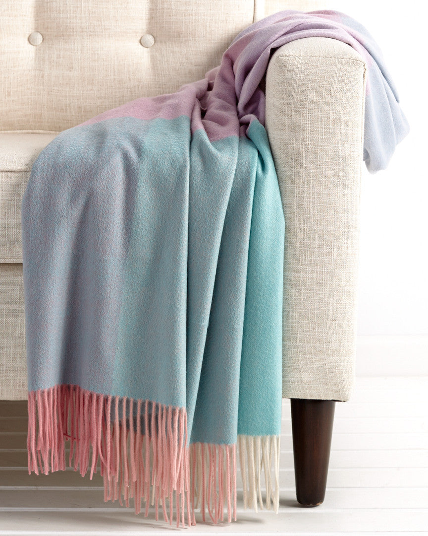HOME - Pastel Color Block Cashmere Blanket