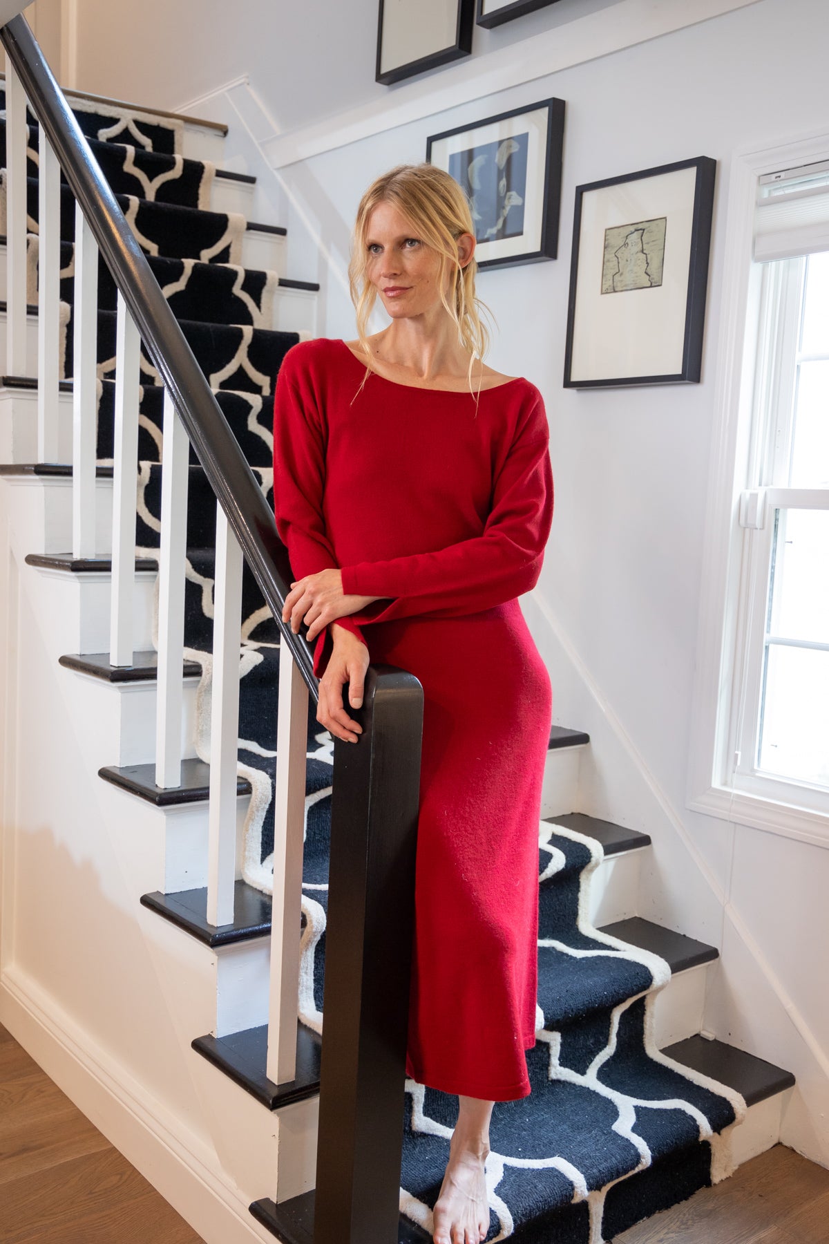 cashmere red dress Women's Lori Sleeveless Cashmere Dress in Crimson | Brochu Walker M