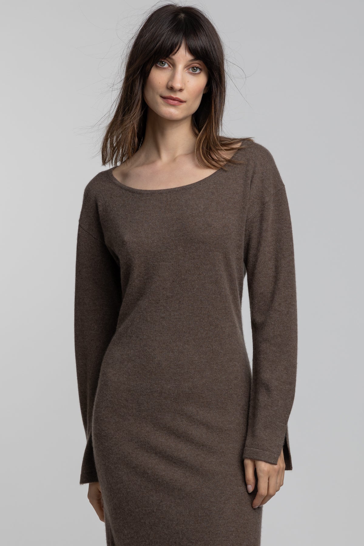 cashmere bodycon dress Black Cashmere Knit Midi Dress S