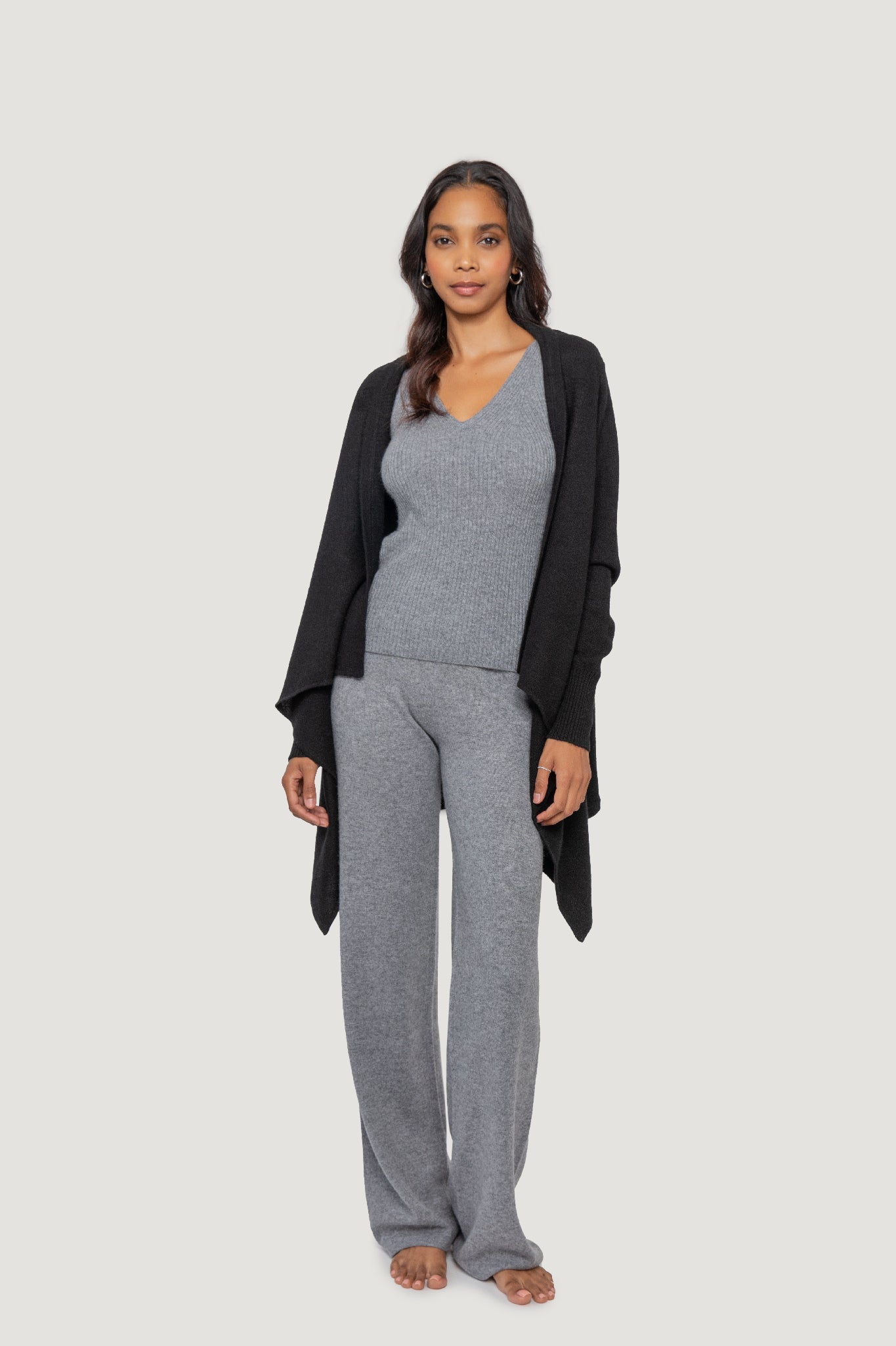 Shimera outlet Charcoal Waterfall Long Cozy Cardigan