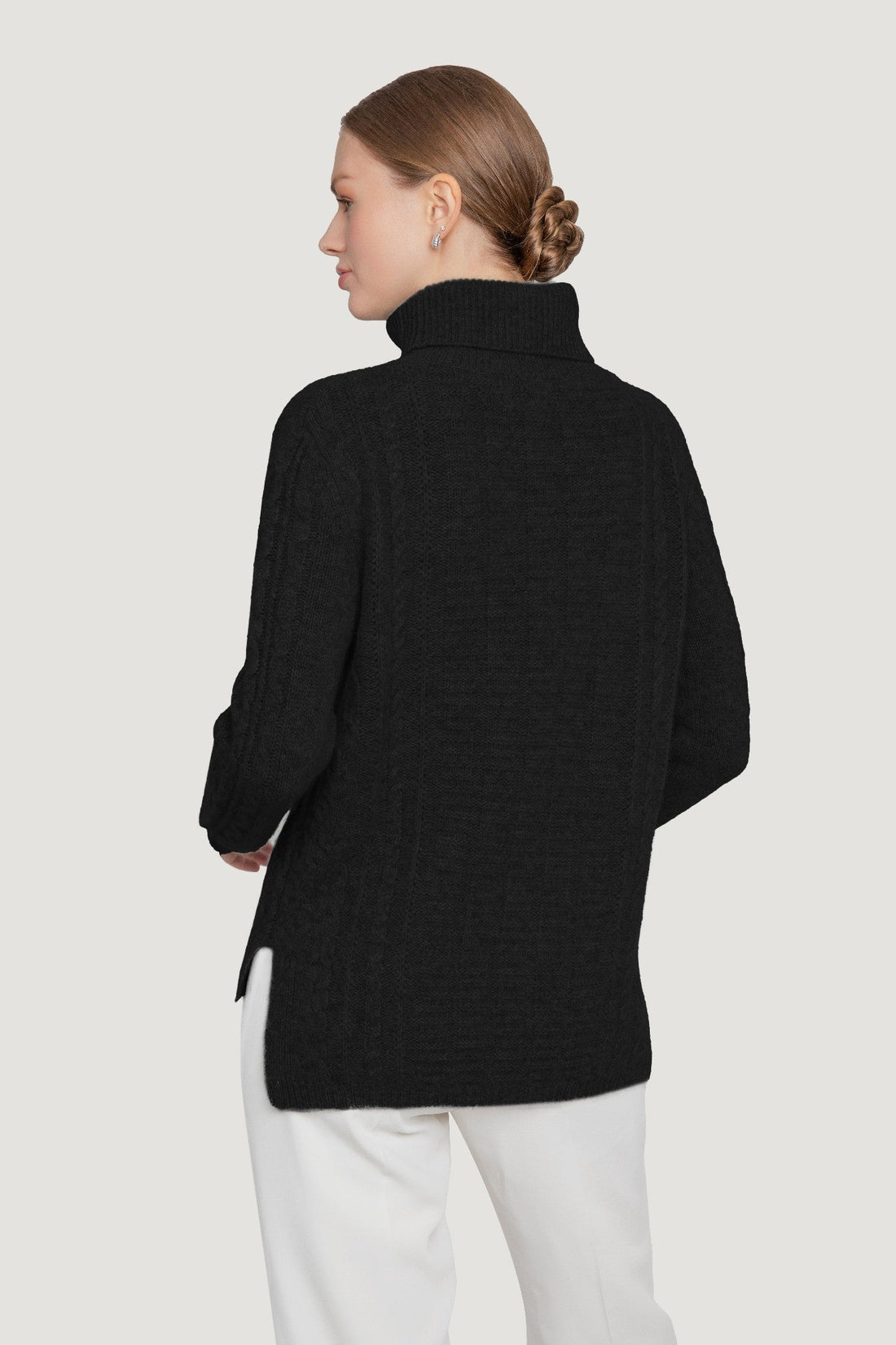 Cashmere Cable Knit Turtleneck