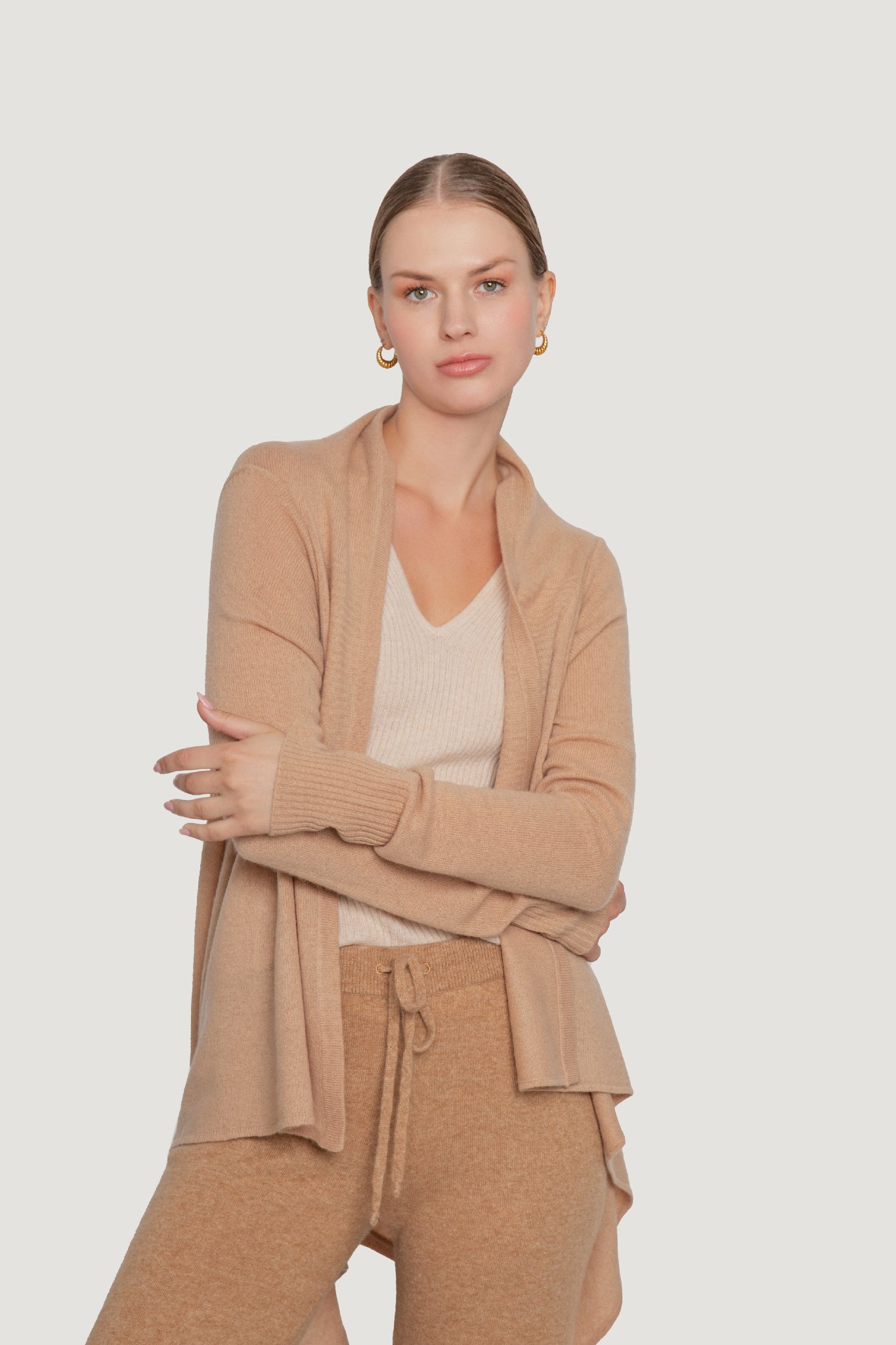 Cozy Cashmere Waterfall Cardigan Easy Fit Organic Quinn