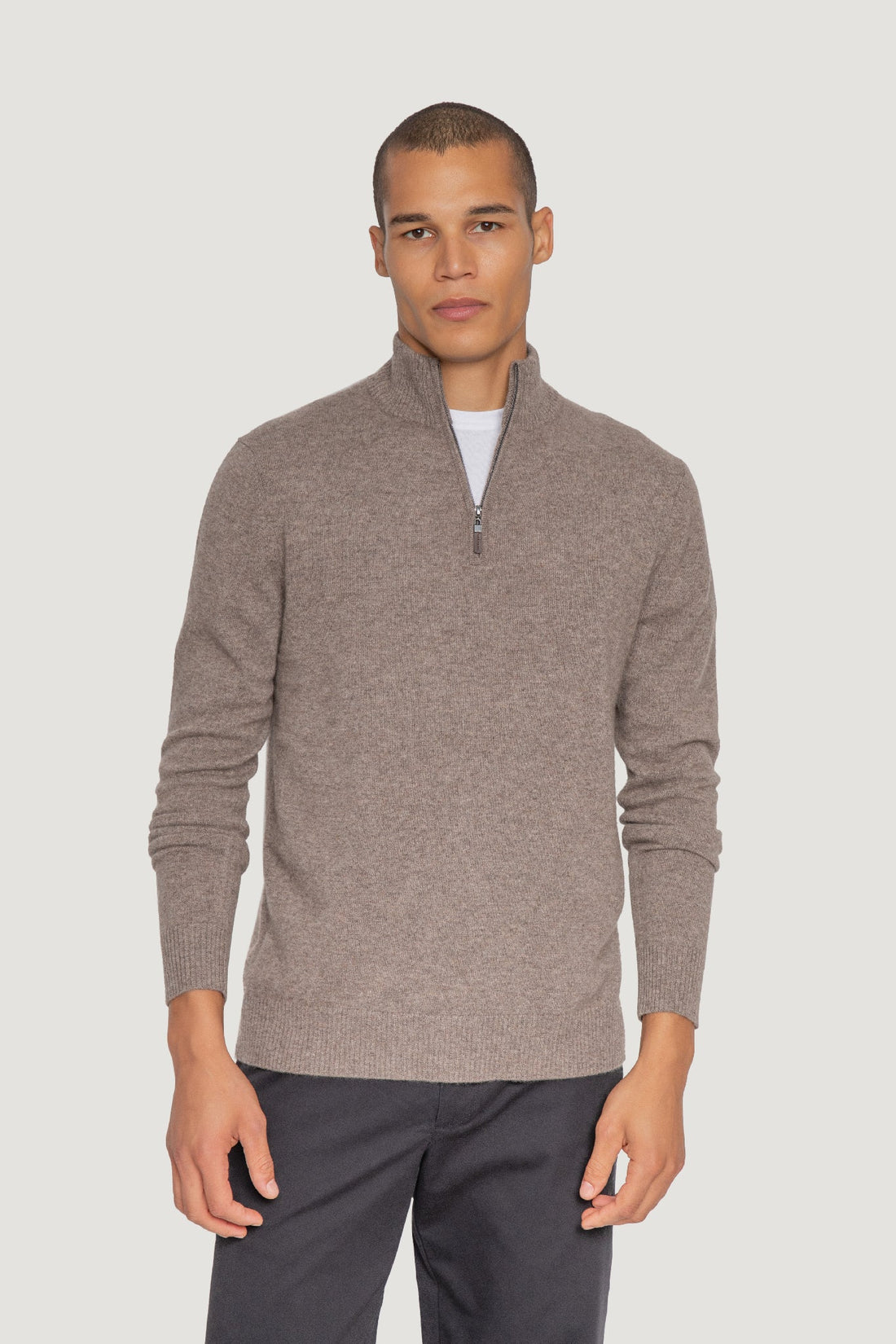 Cashmere  Quarter Zip Sweater