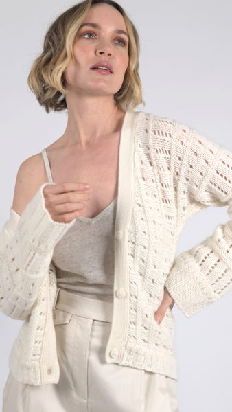 トップス q retailor cashmere cardigan Cashmere Crochet Cardigan — Grade A Cashmere | Quinn