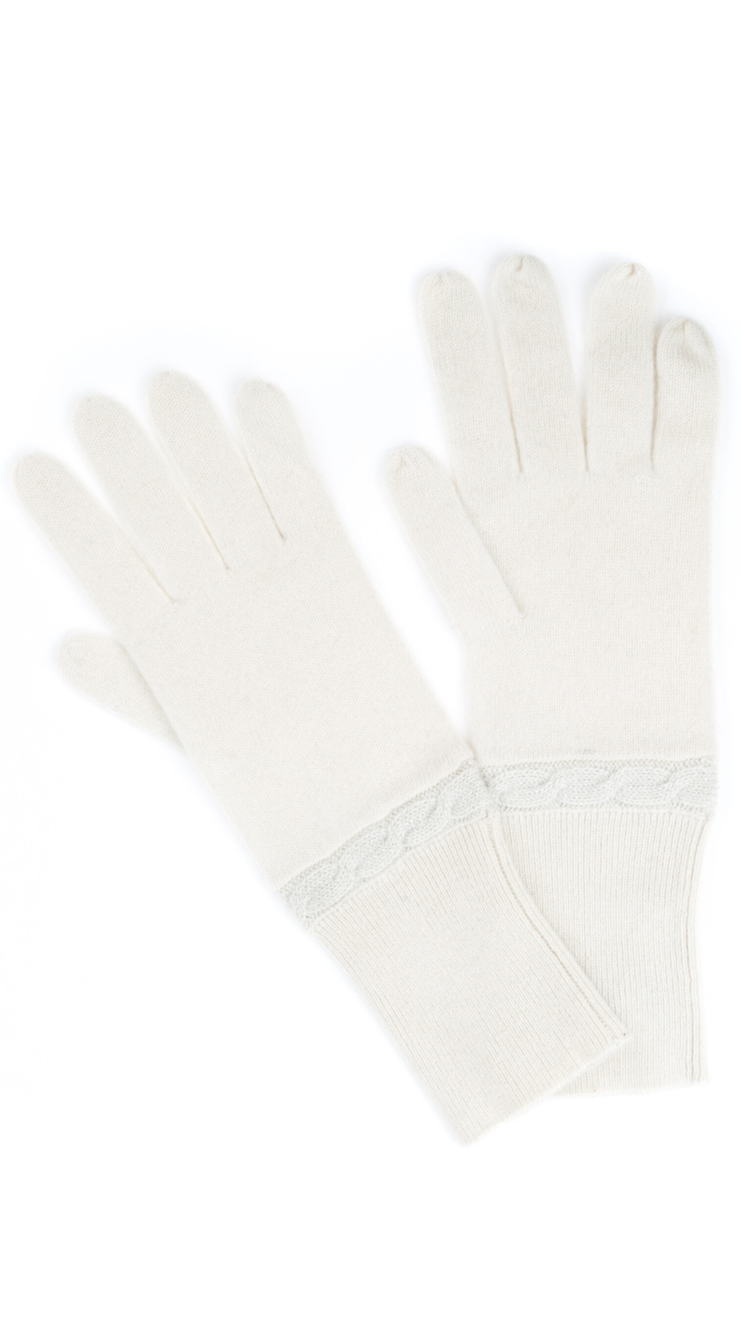 Cable Lurex Cashmere Gloves