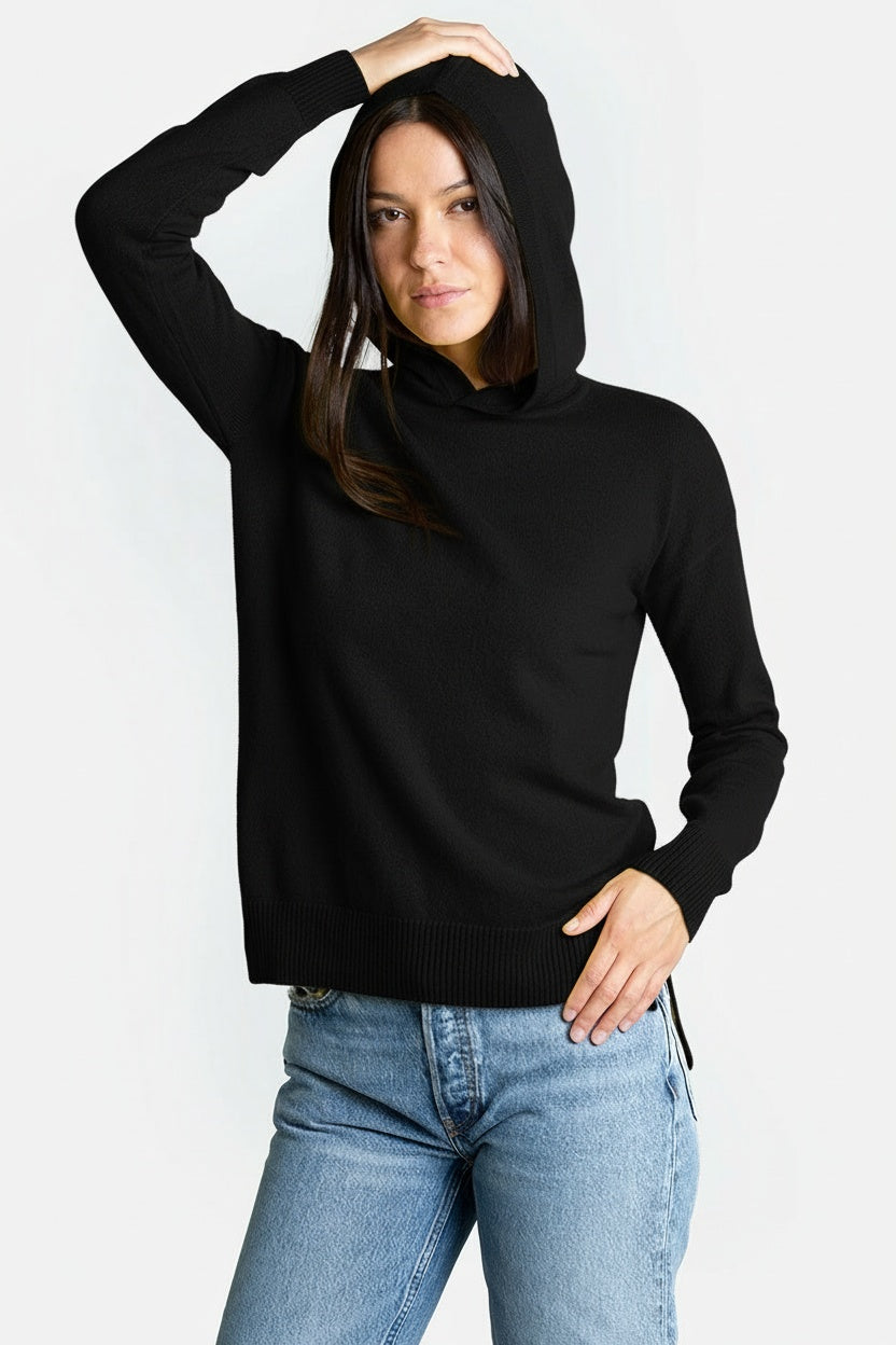 Carly Cashmere Pullover w/ Hood — Quinn Apparel cashmere
