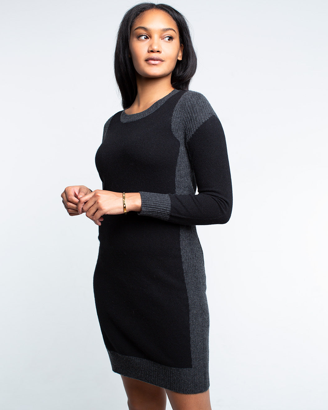 Rihanna Cashmere Colorblock Dress — Quinn Apparel cashmere