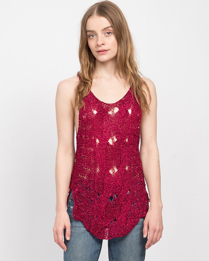 Borislava Tank in Very Berry — Top by Quinn