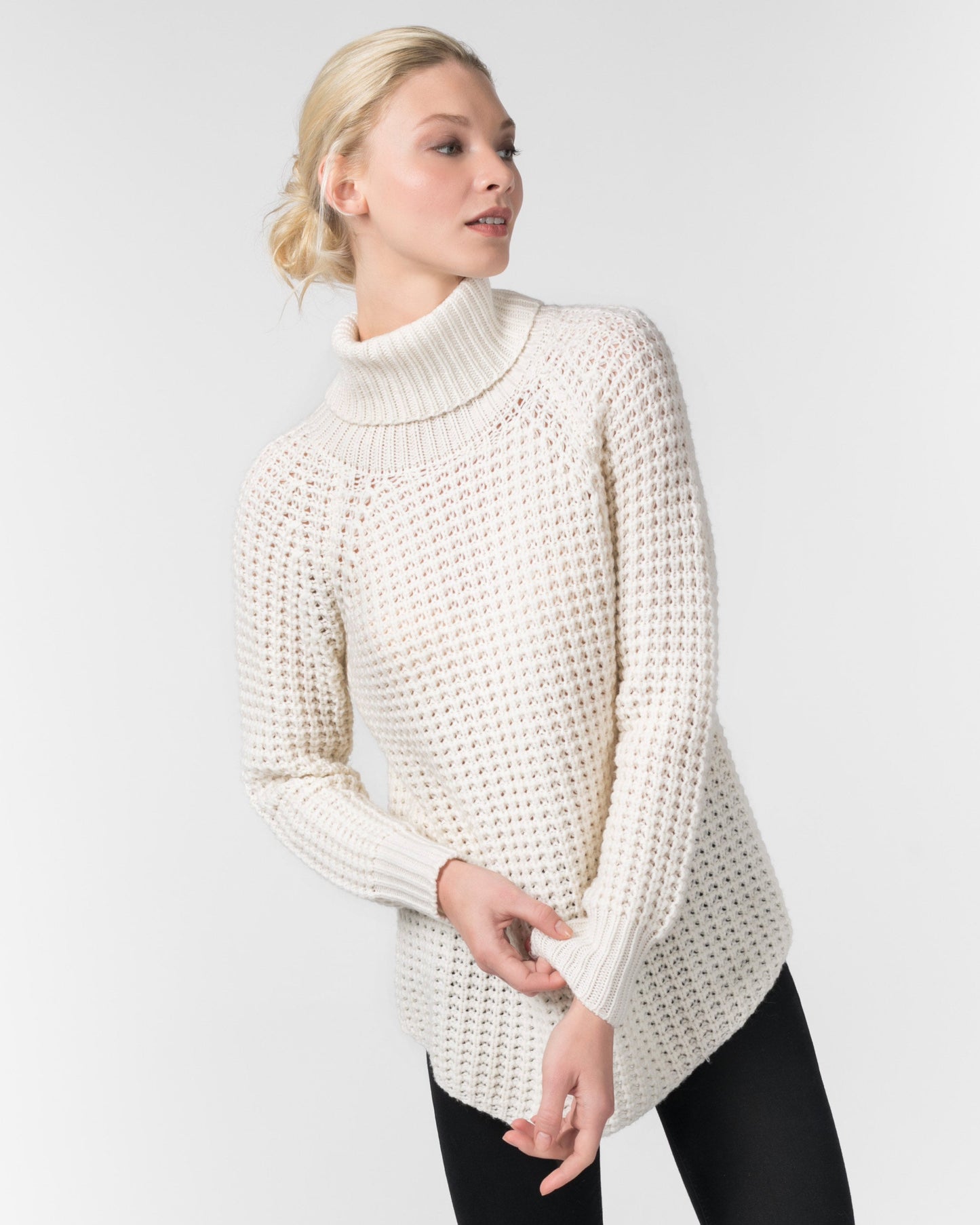 Cashmere Waffle Stitch Turtleneck — Quinn Apparel cashmere