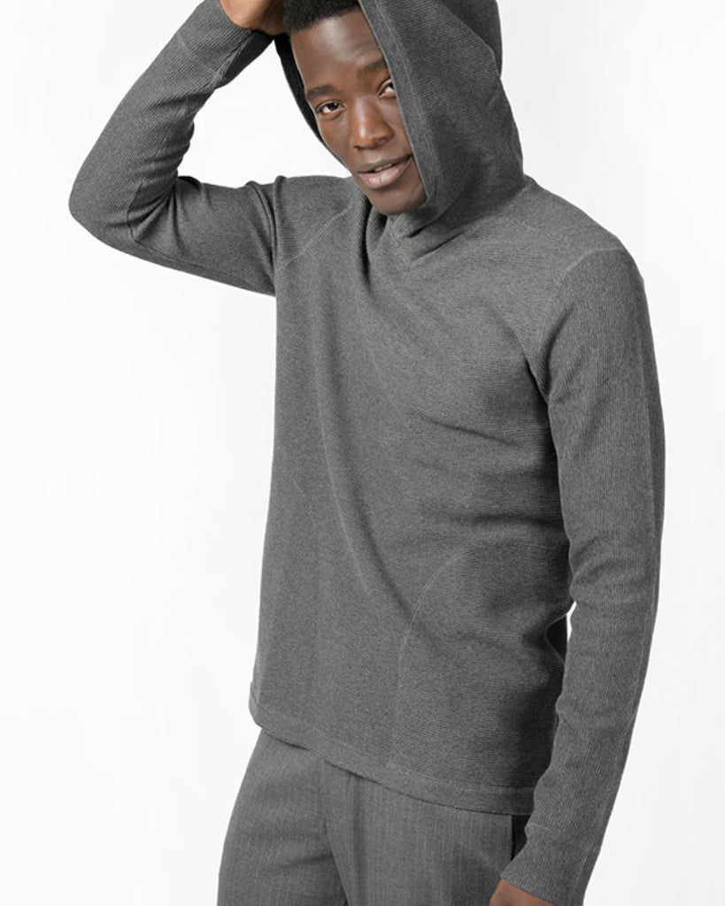 Ottoman Stitch Pullover Hoodie — Grade A Cashmere | Quinn