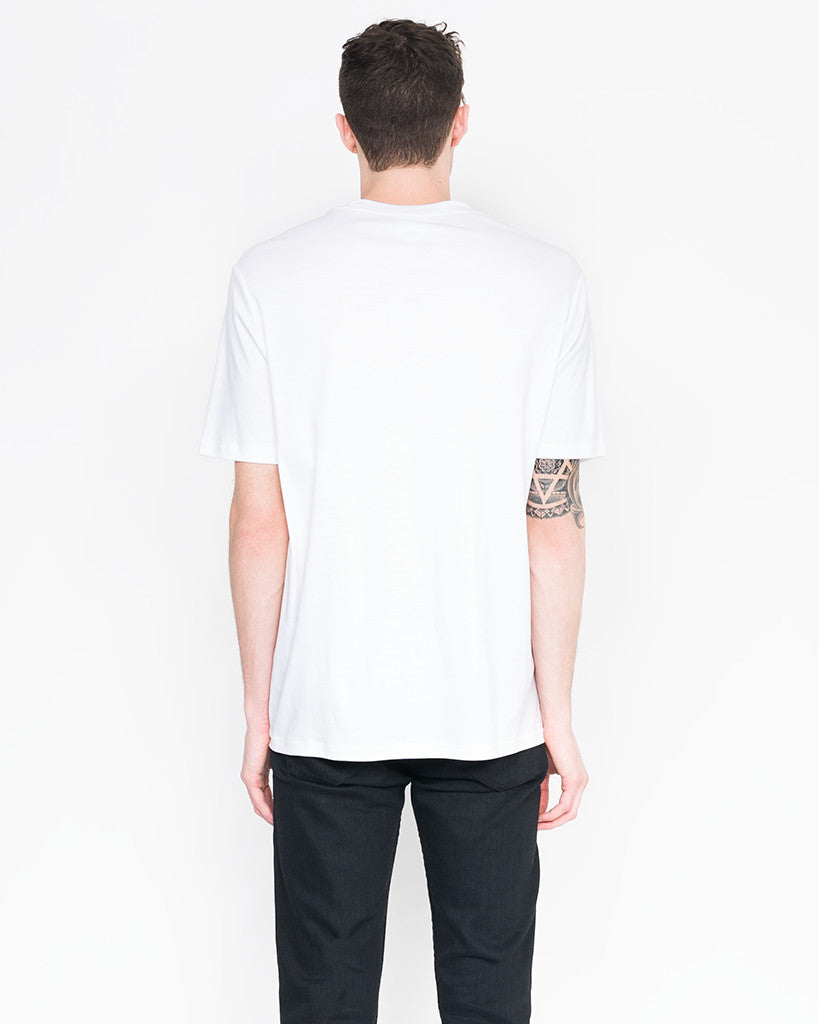 Miller Mixed Media Tee in Ivory — Cotton Top by Quinn