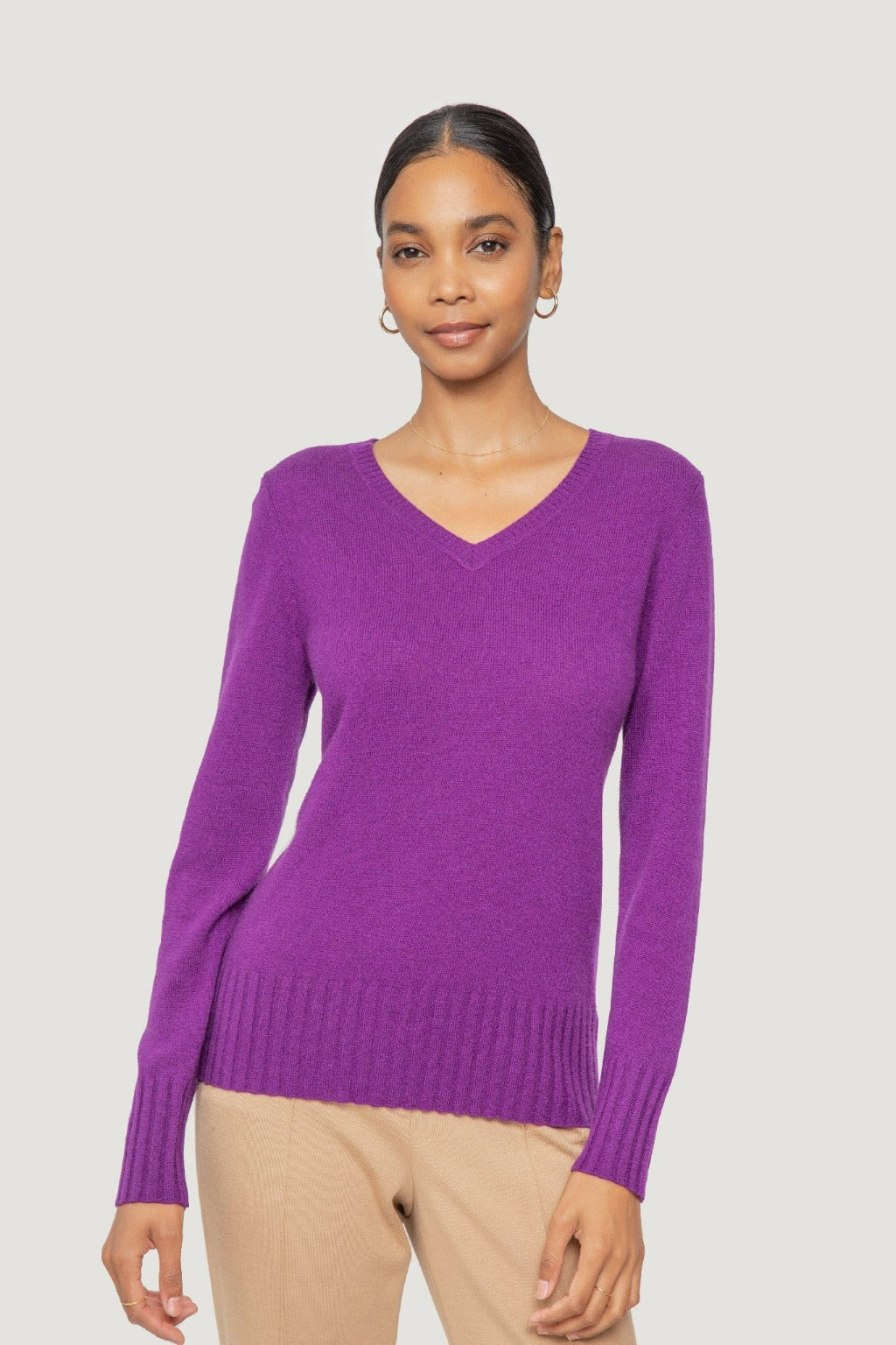 Quinn scoop neck cashmere blend sweater size selling S