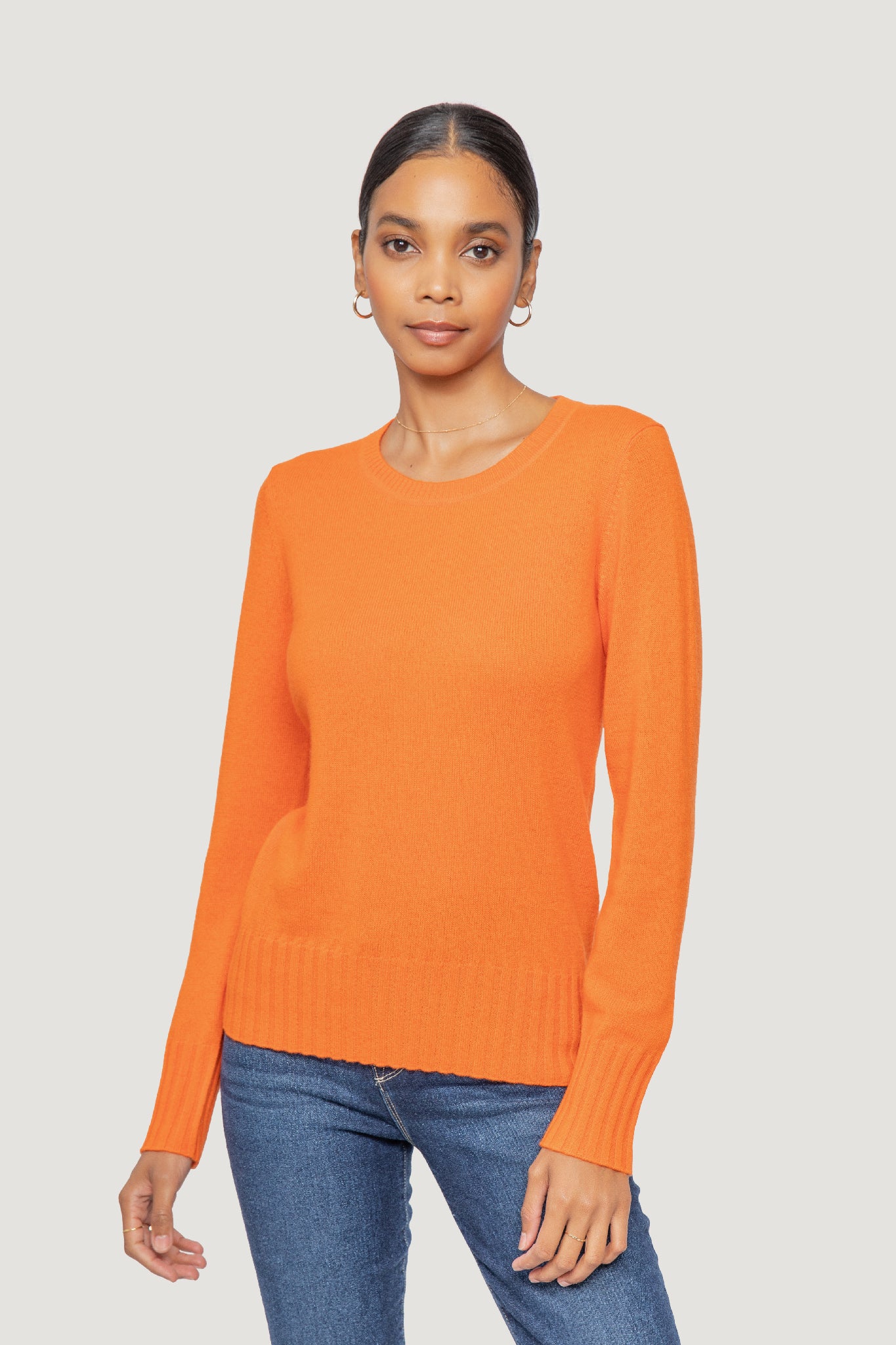 Womens orange cheap cashmere sweater