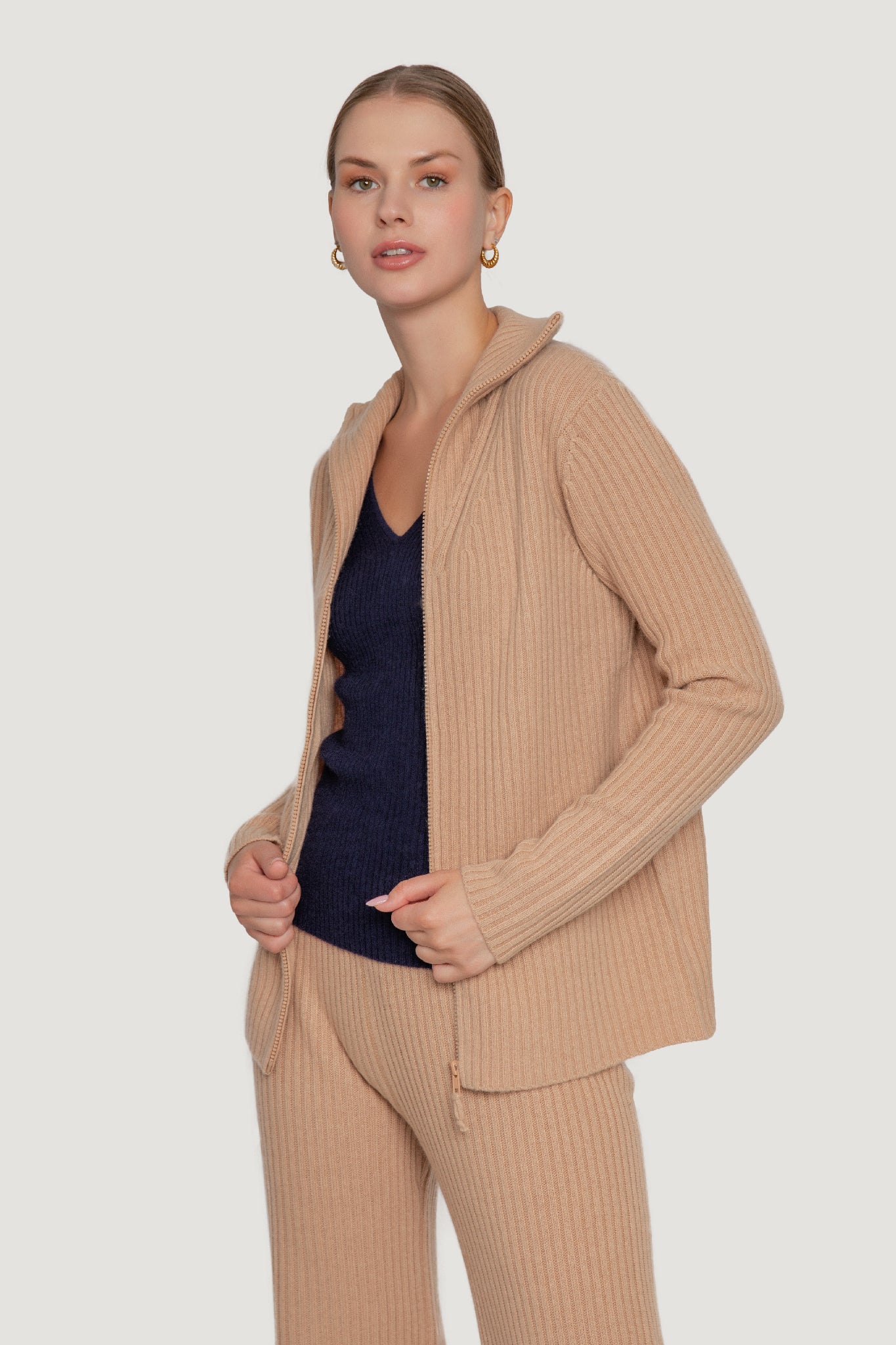 Womens on sale ribbed cardigan