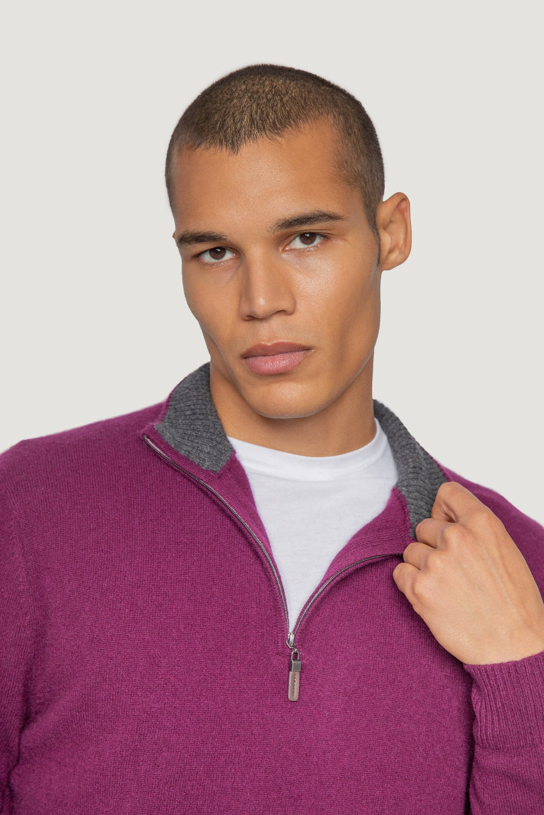 Essential Quarter Zip Cashmere Sweater