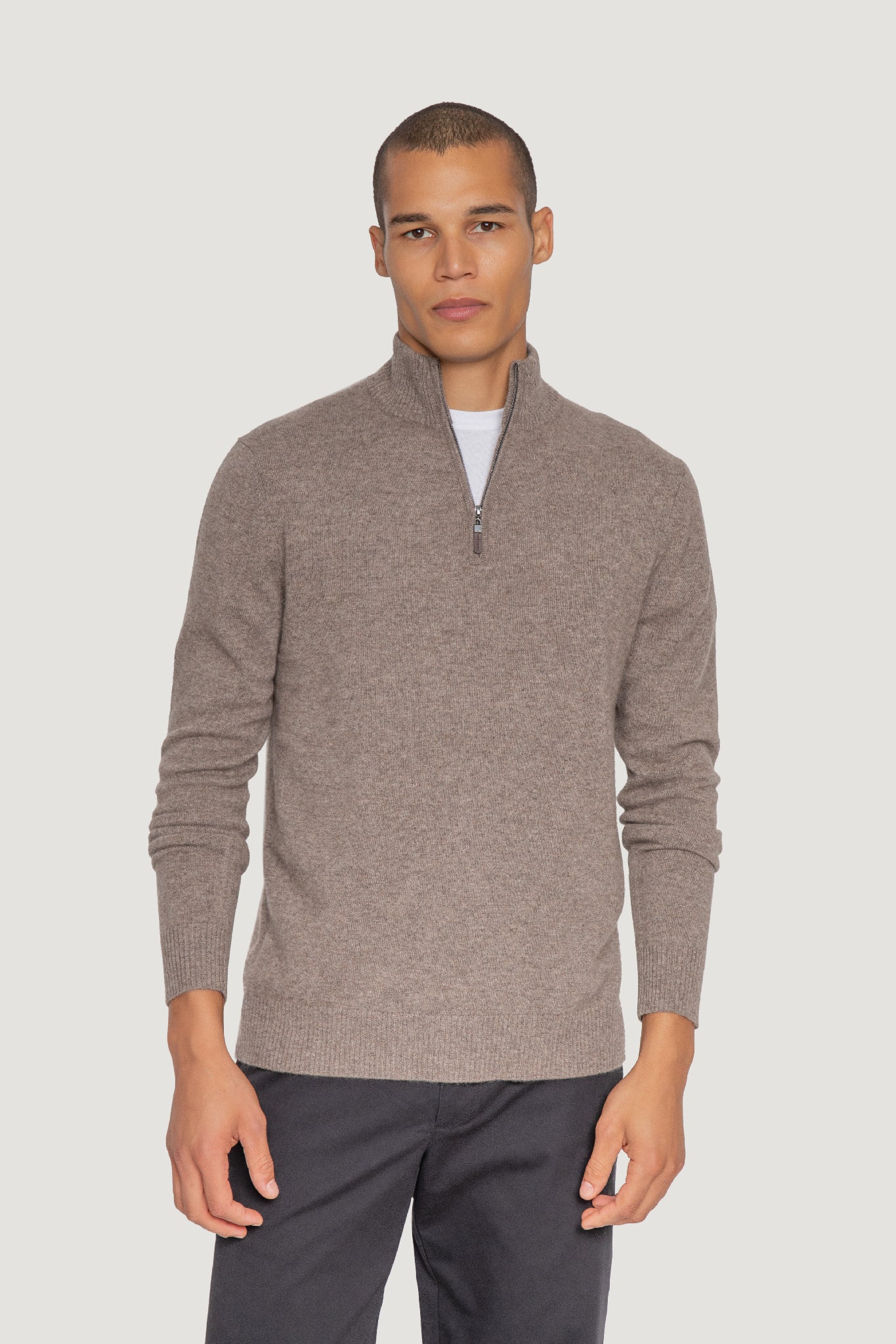 Quarter zip cashmere online sweater