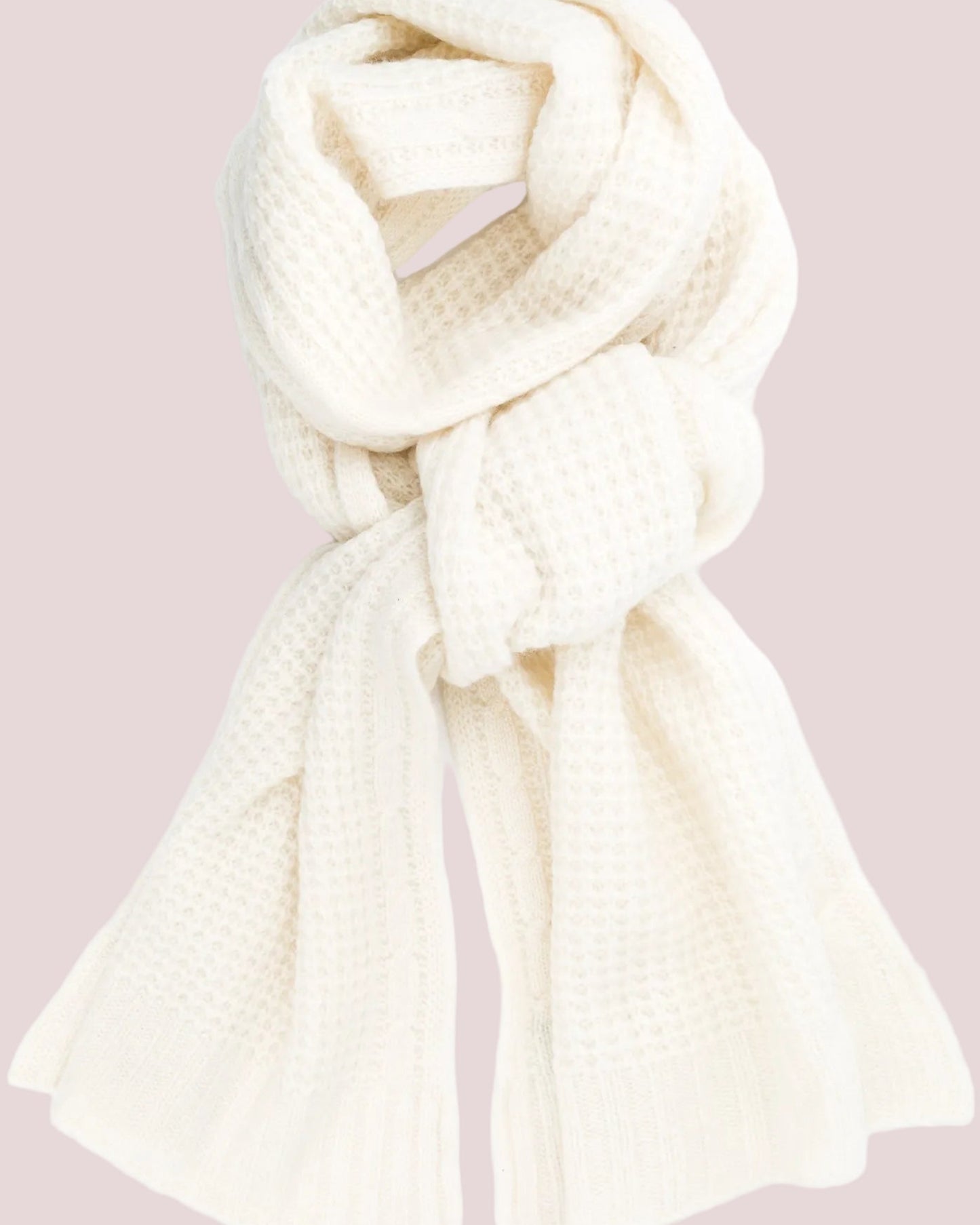 Cashmere Waffle Stitch Scarf — Quinn Apparel cashmere