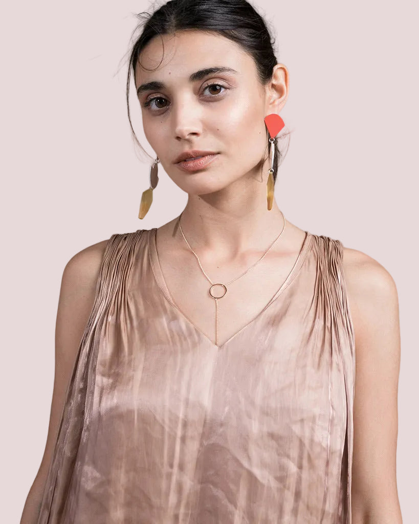 Geneva Dress in Coral Sand by Quinn