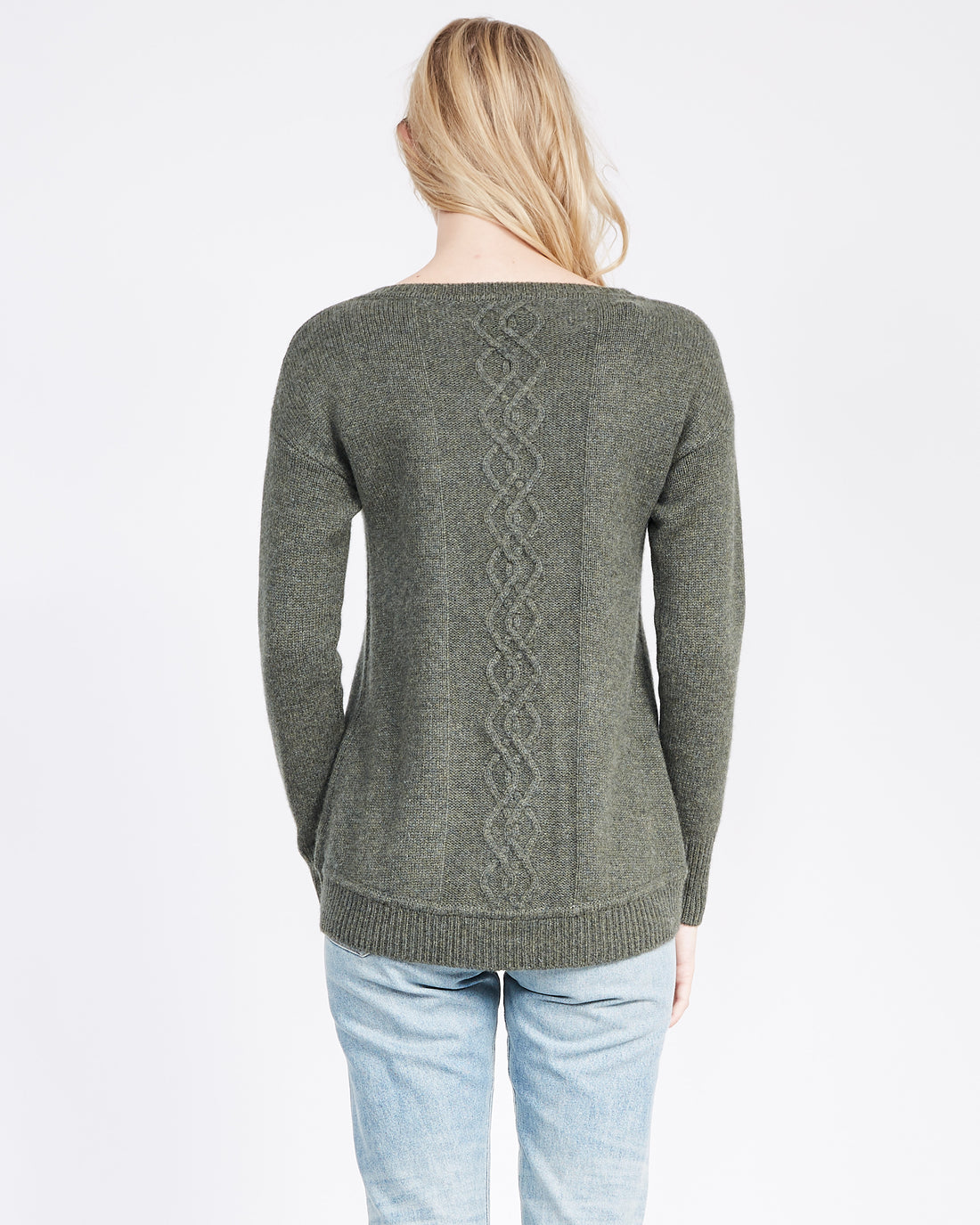cable stitch detail sweater