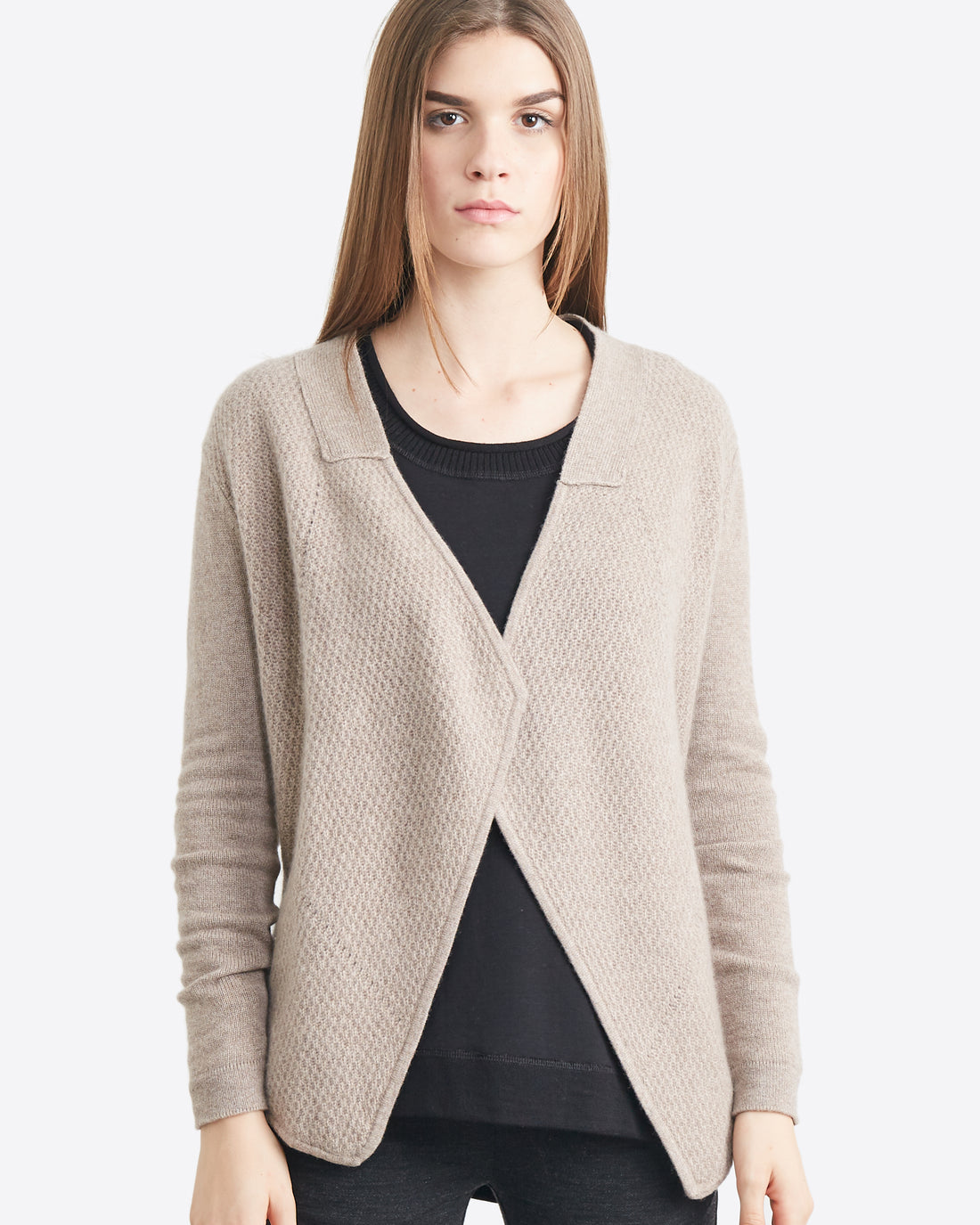 Jules Cashmere Cardigan with Pointelle Detail