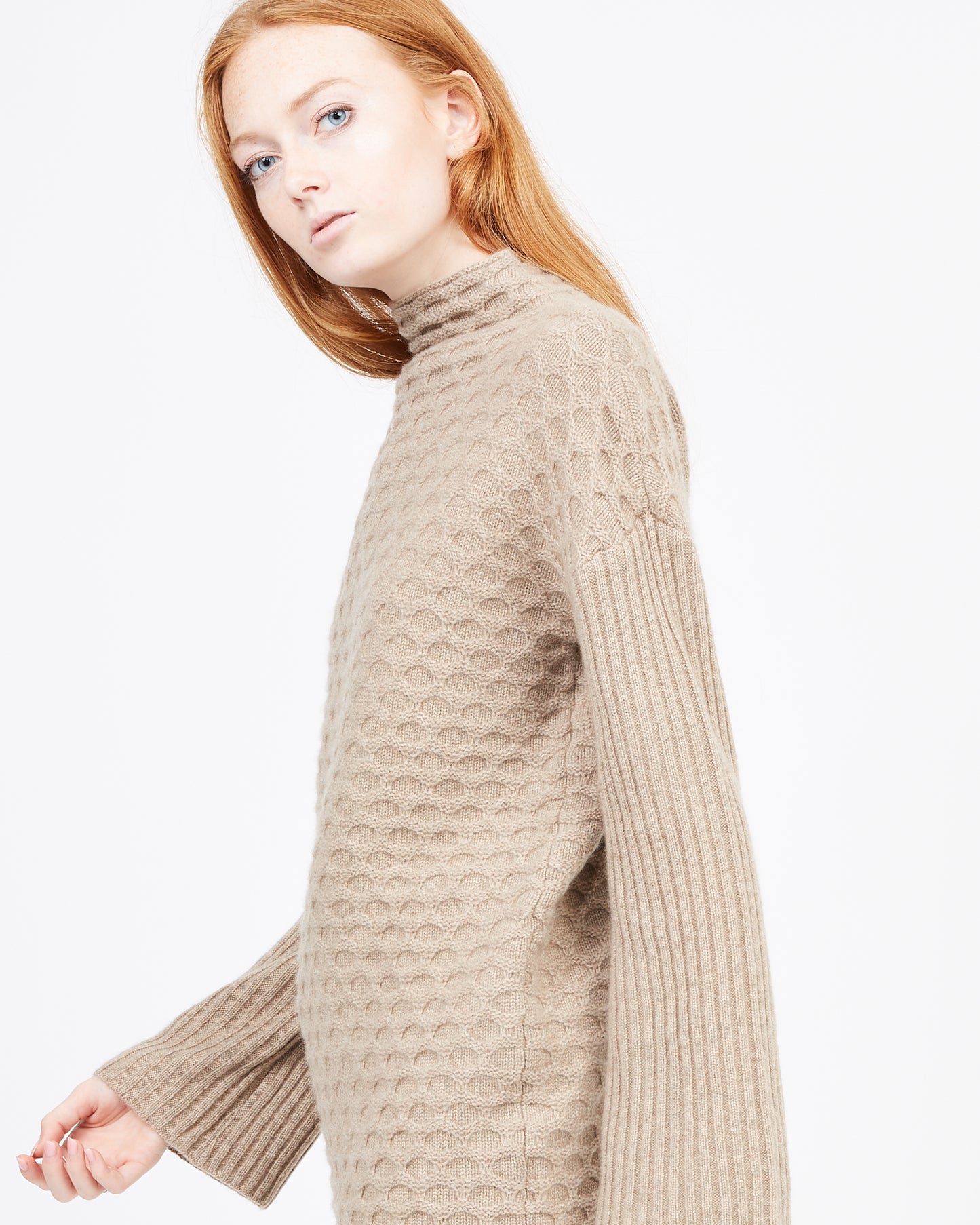 bell sleeve cashmere sweater