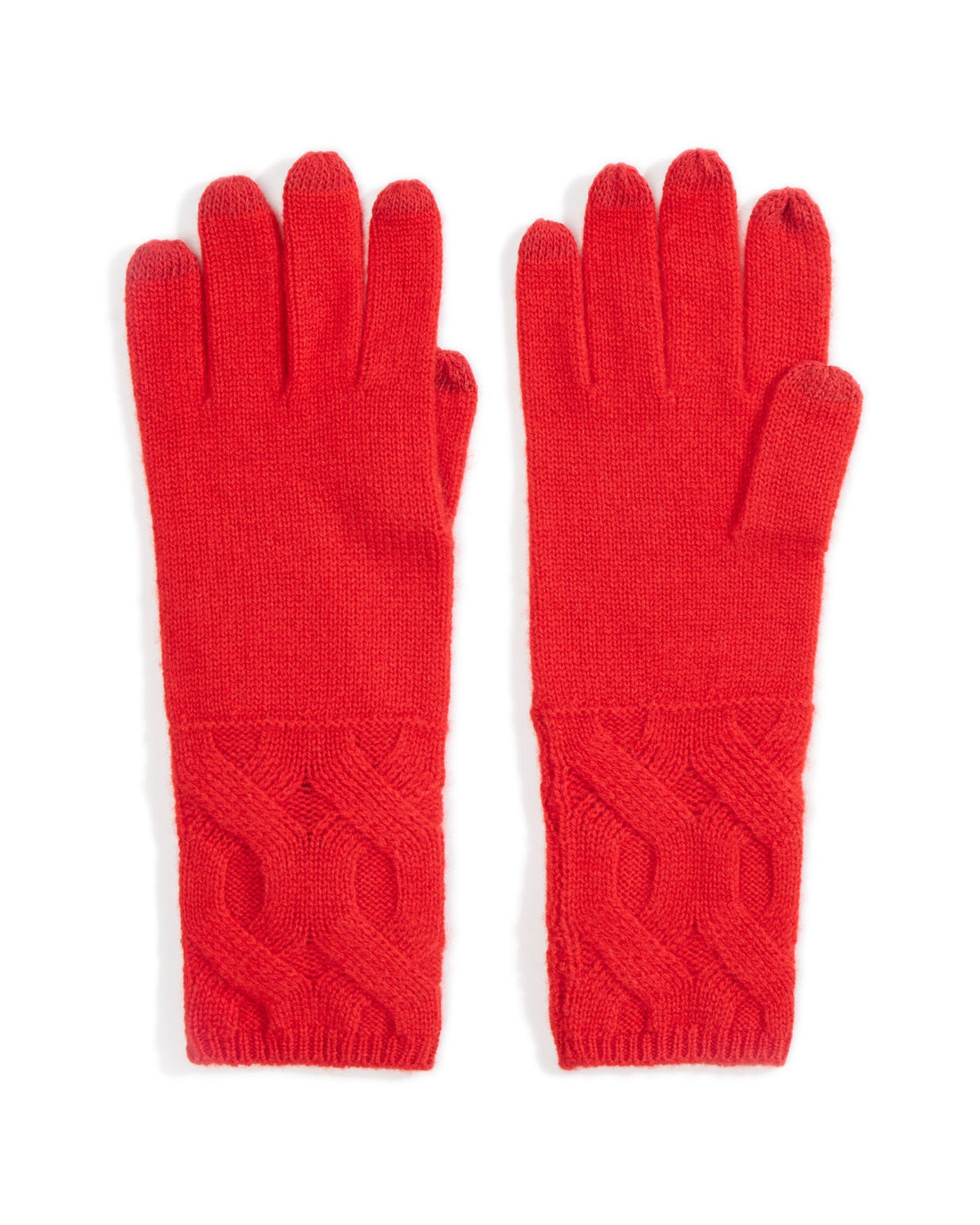 Cashmere Cable Trim Gloves