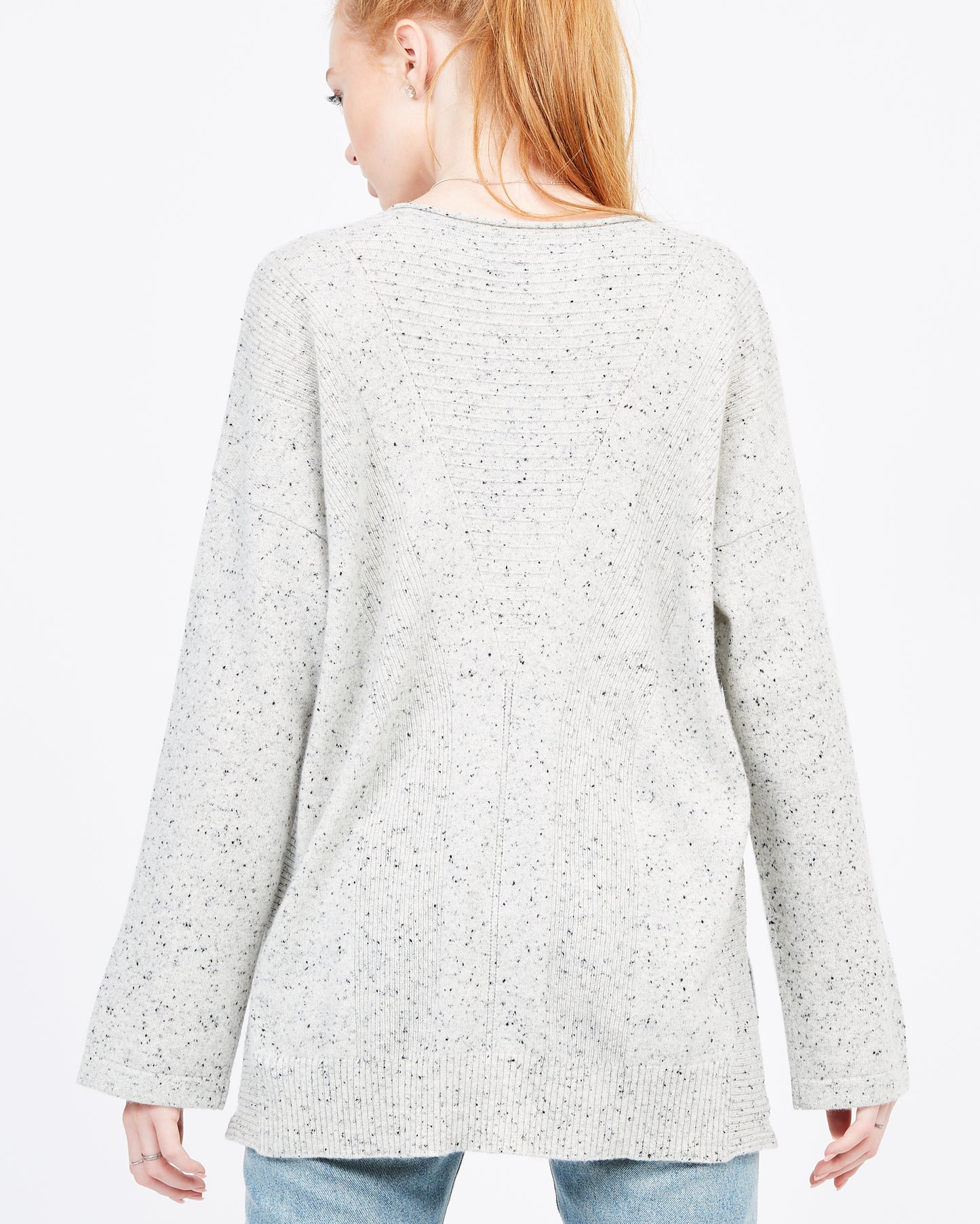 Open Neck Donegal Sweater