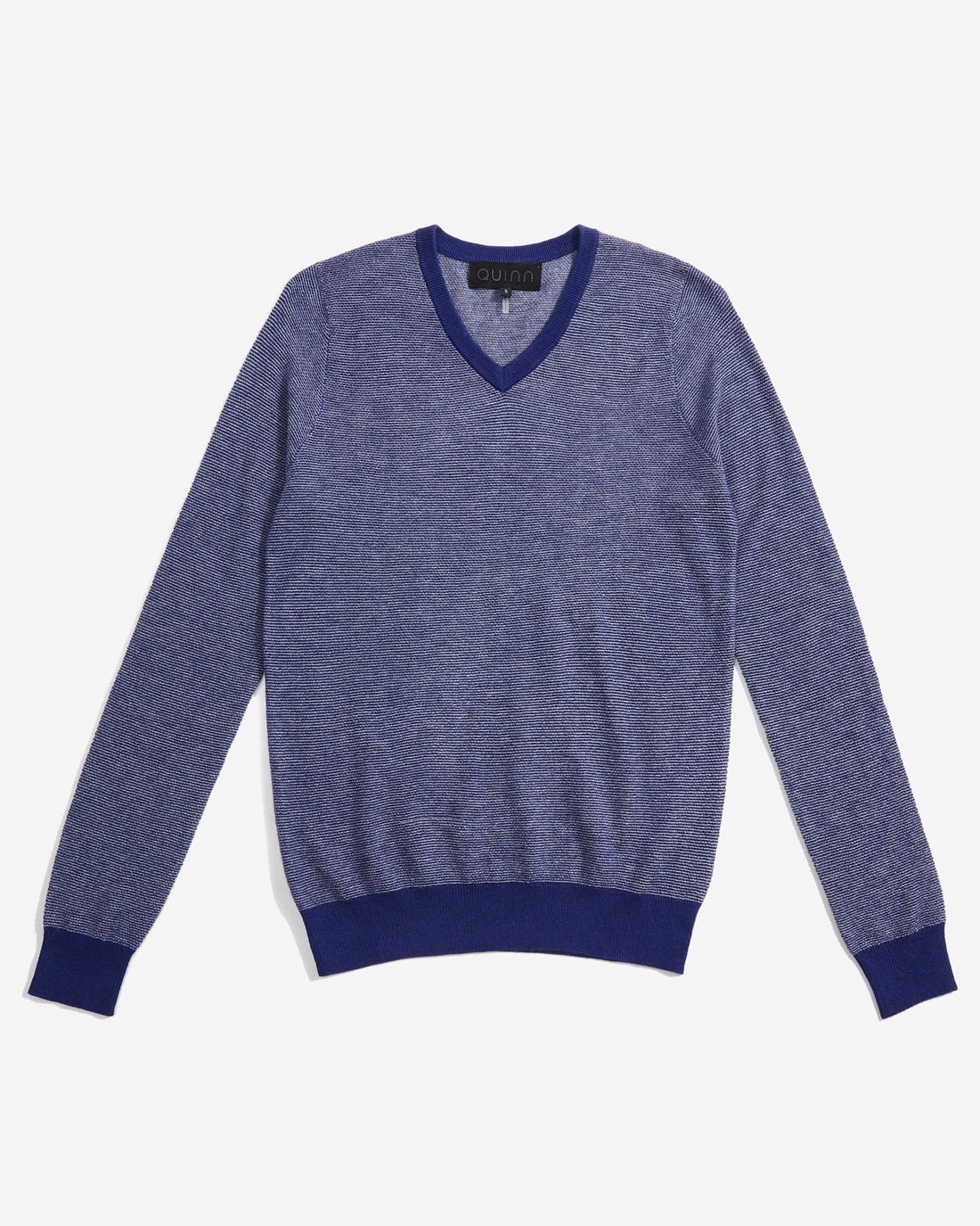 Tuck Stitch V-Neck Sweater