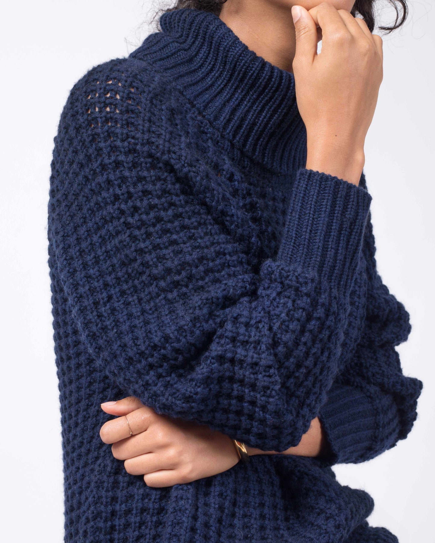 Cashmere Waffle Stitch Turtleneck — Quinn Apparel cashmere