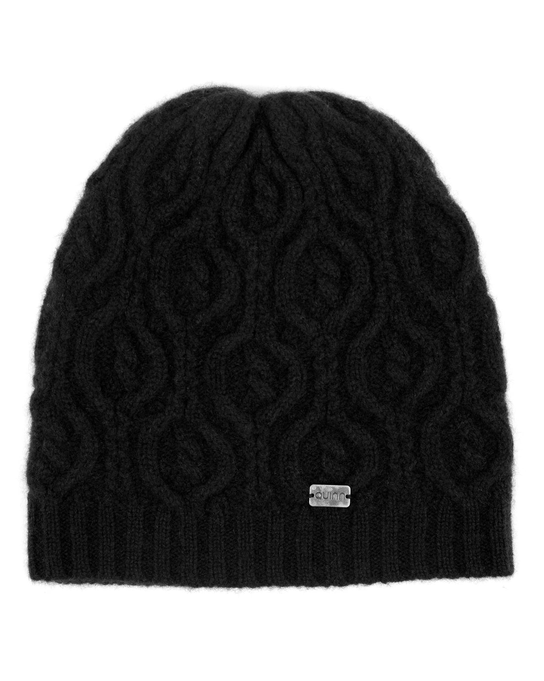 cashmere peacock cable knit hat