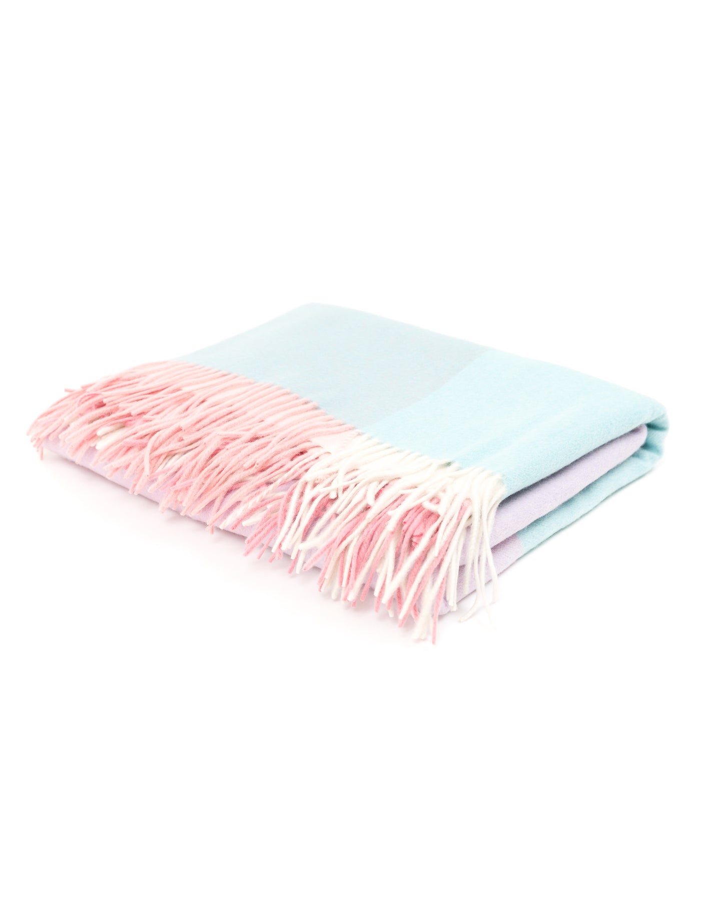 HOME - Pastel Color Block Cashmere Blanket