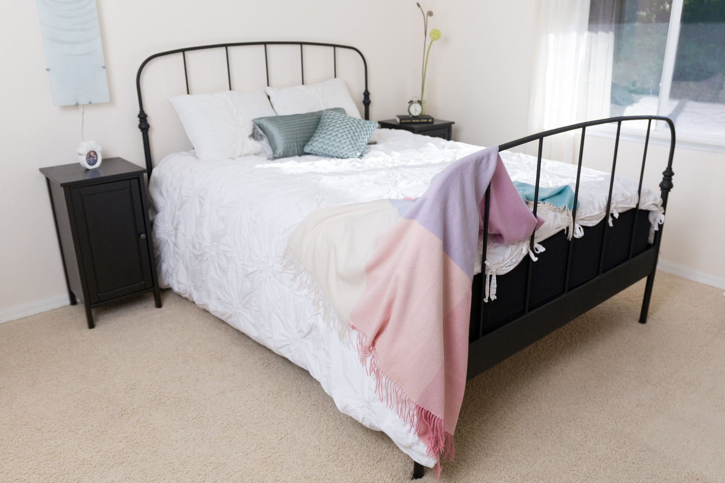 HOME - Pastel Color Block Cashmere Blanket