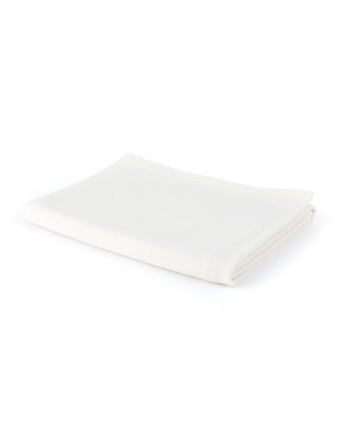 HOME - Pointelle Baby Blanket With Scallop Edge