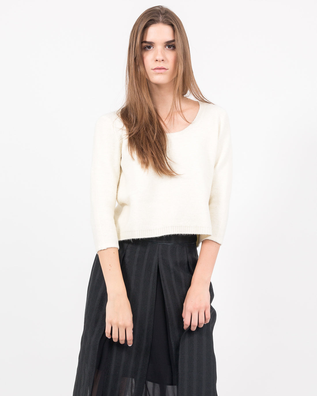 WOMEN - Elexis Cropped Felted Pullover